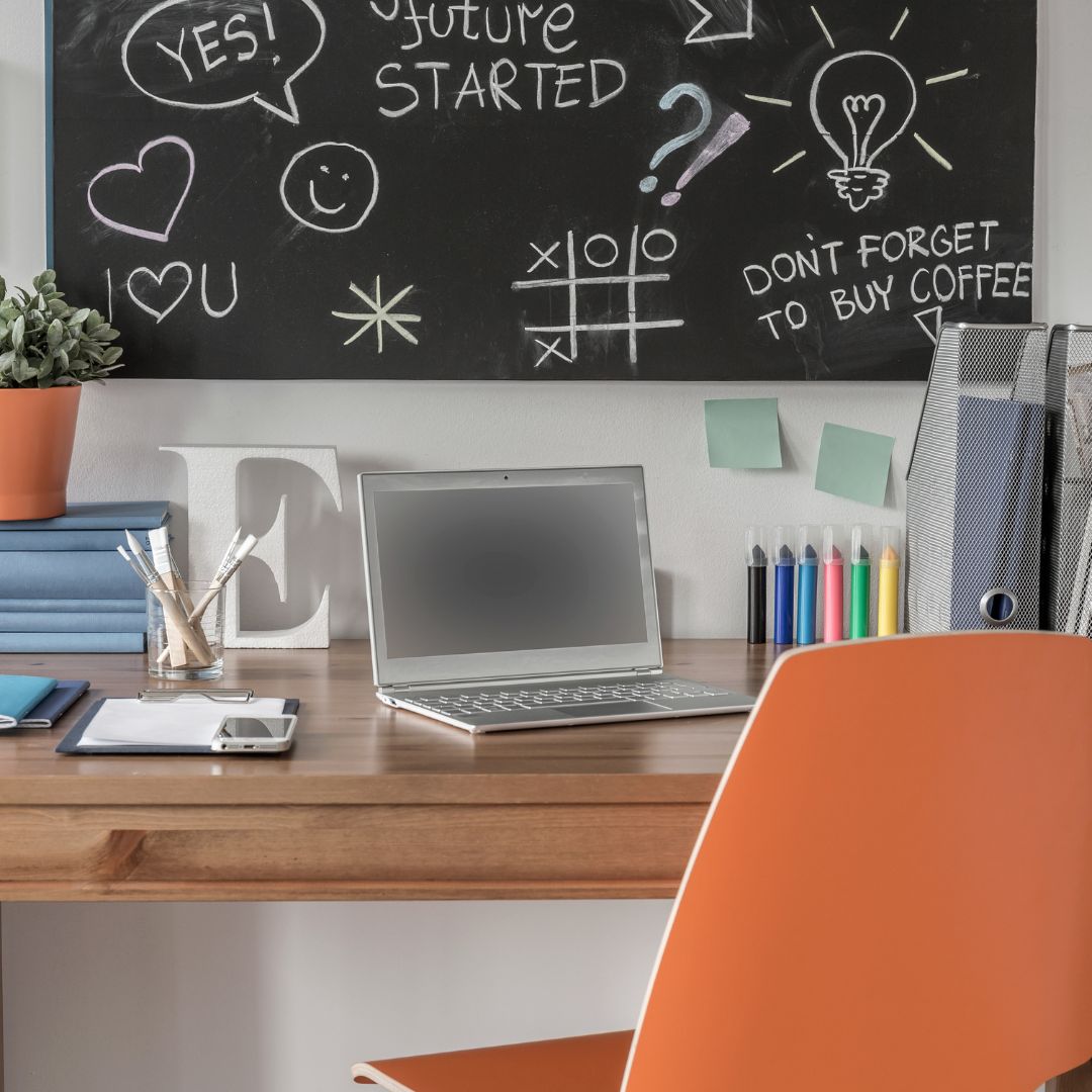 At-home study space.