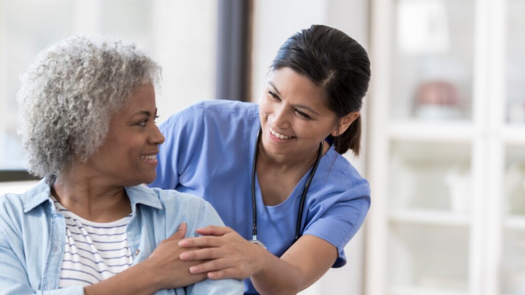Nurse and patient