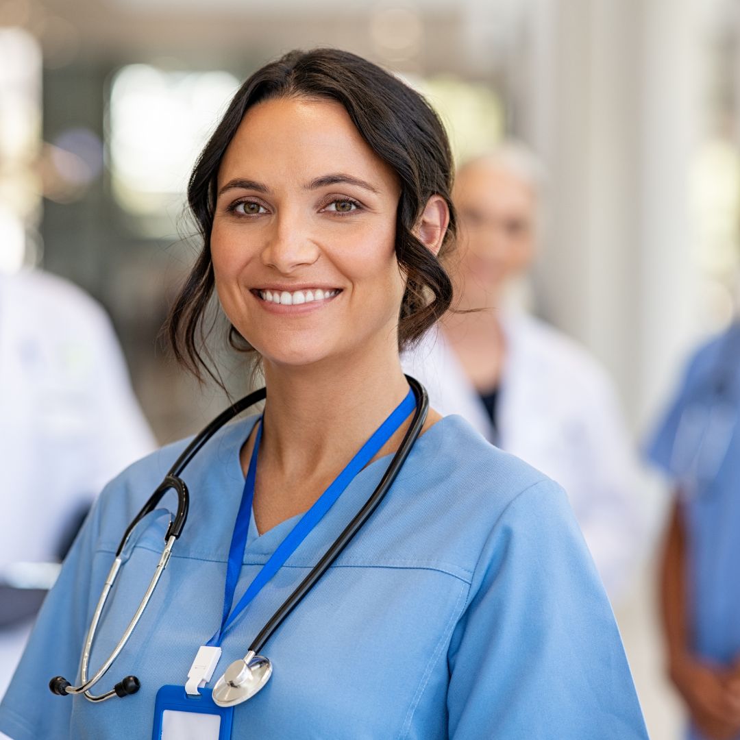 Nurse smiling