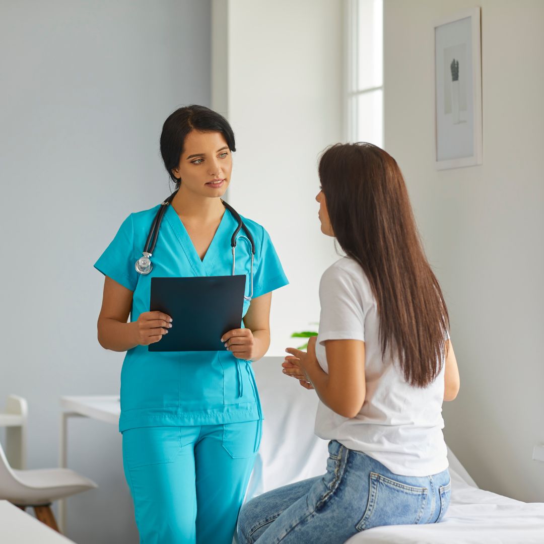 nurse with patient