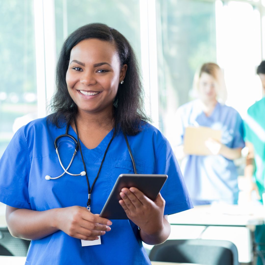 nurse with clipboard