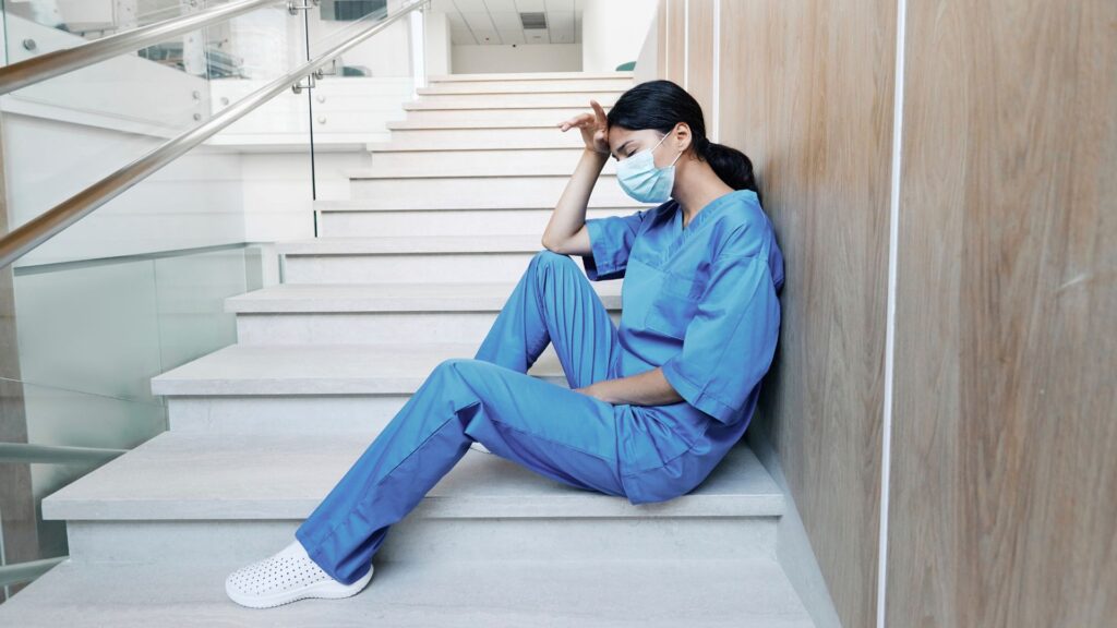A stressed nurse.