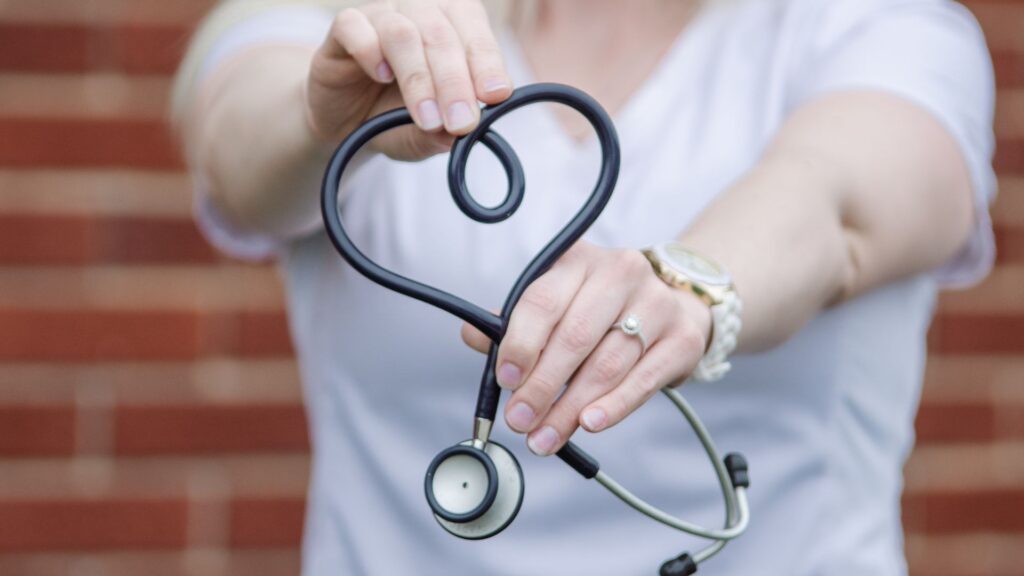 Stethoscope in heart shape