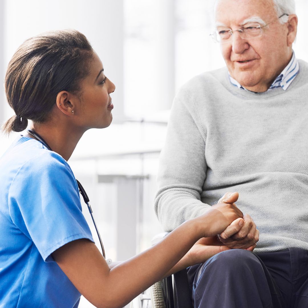 nurse being compassionate