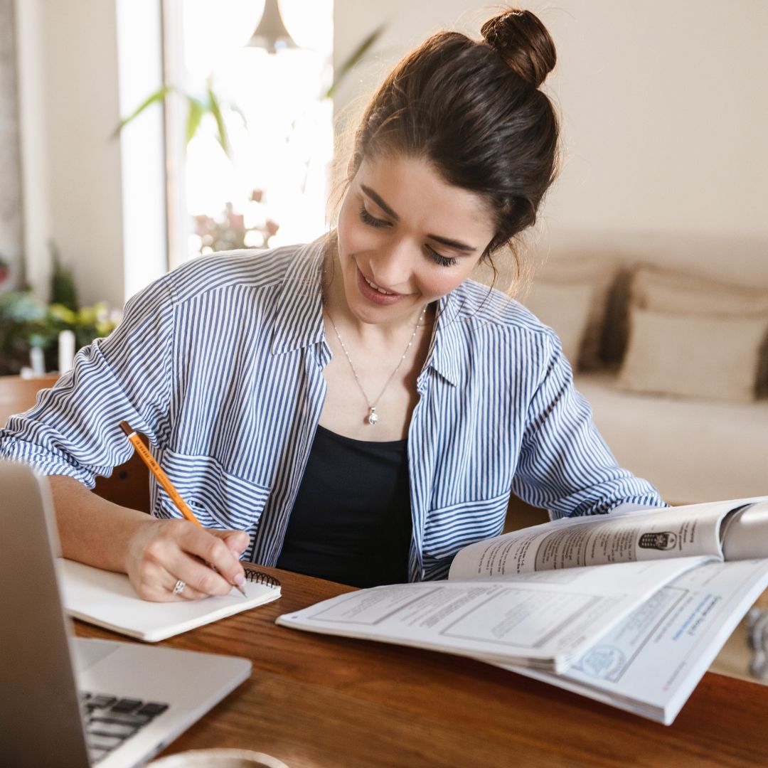 Woman studying