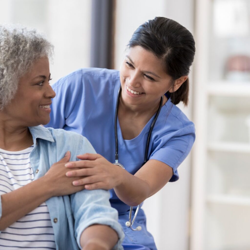 nurse and patient
