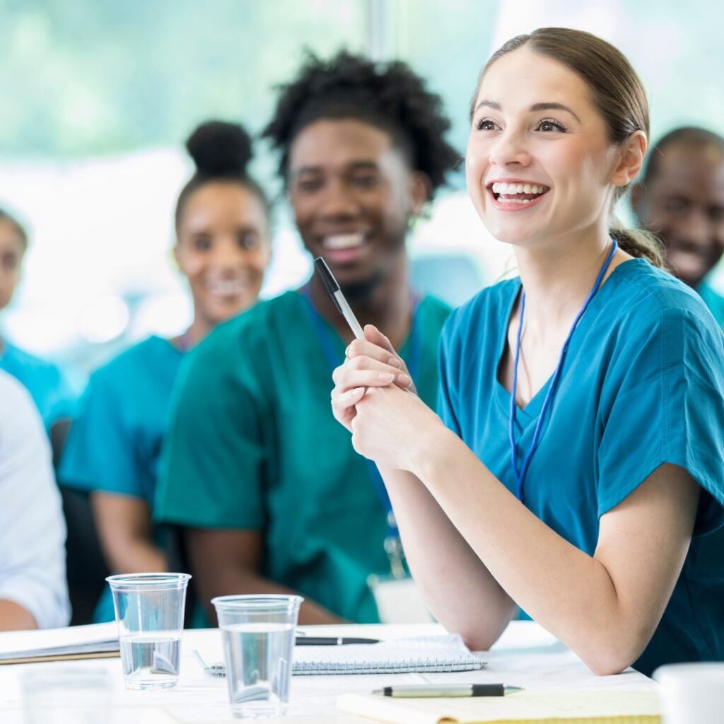 a nursing student smiling