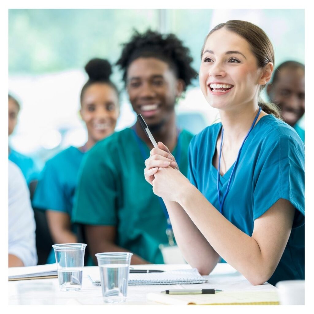 Nurses in class