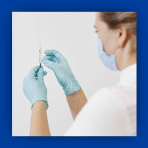 Nurse with a needle