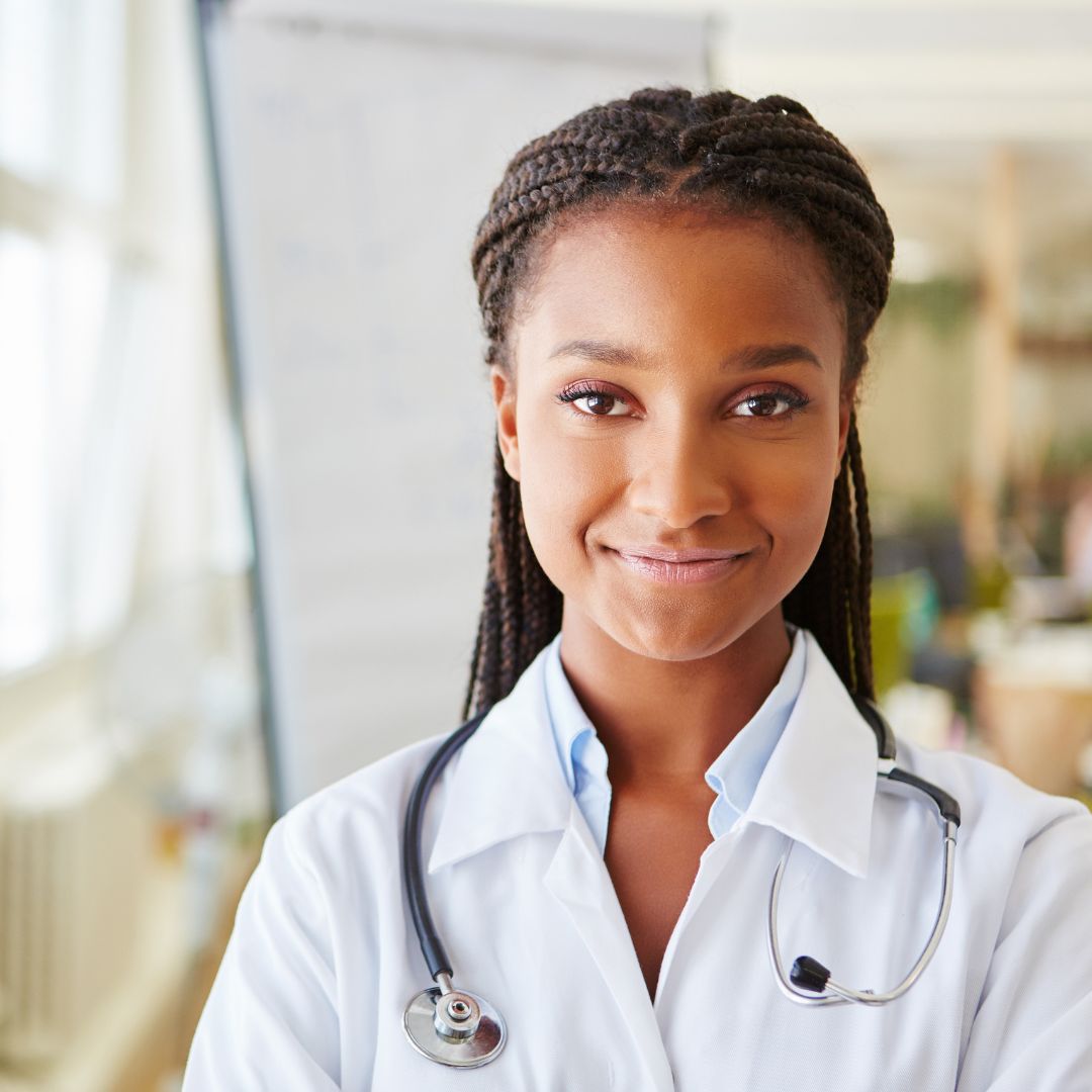 smiling nursing student