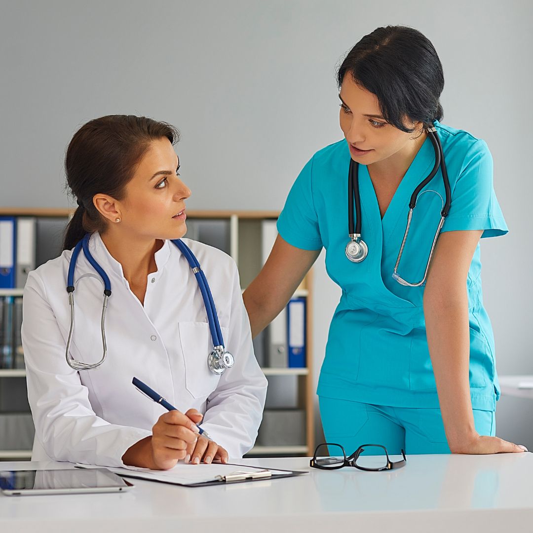 nurse with doctor